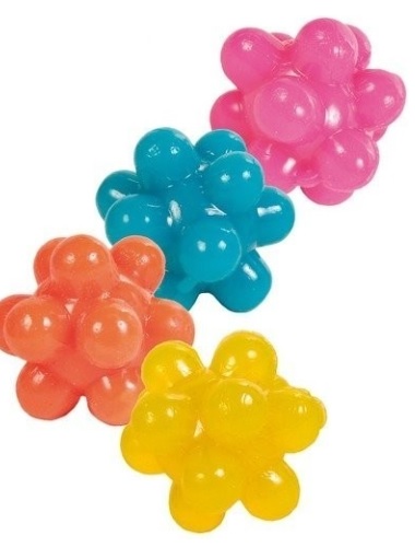 TRIXIE Ježaté kuličky mechová guma 3,5 cm 4ks