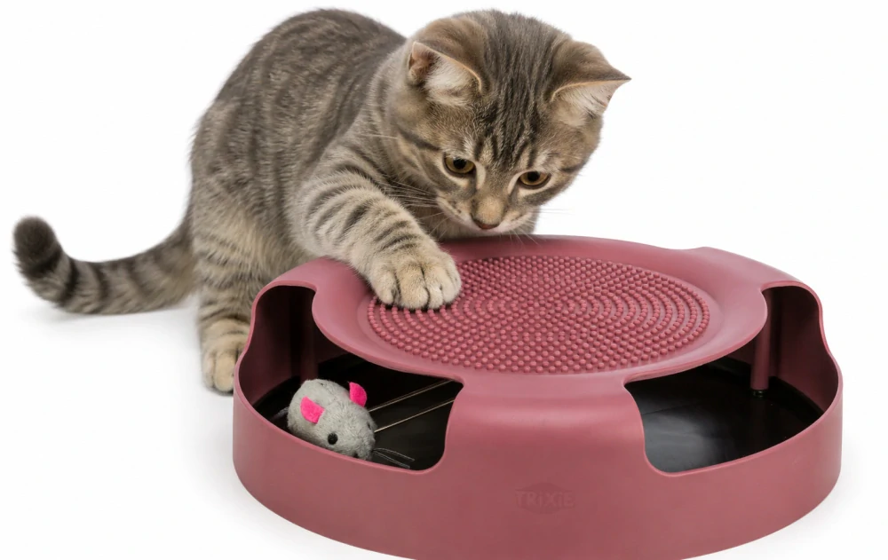 TRIXIE Cat Activity Catch the Mouse - chyť myš, hra pro kočku, o 25 × 6 cm