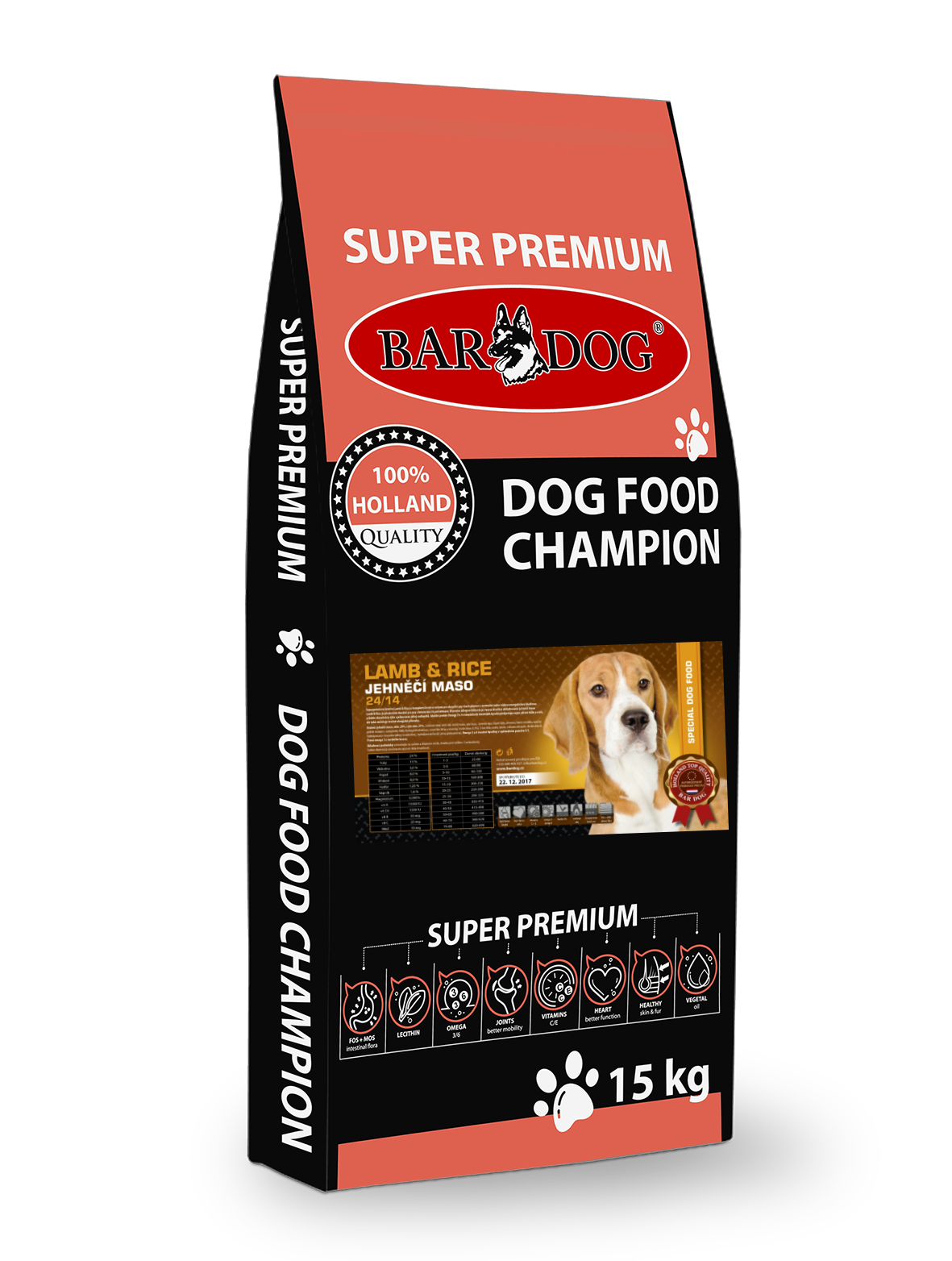 Bardog Super prémiové granule Lamb rice 24/14 13 kg