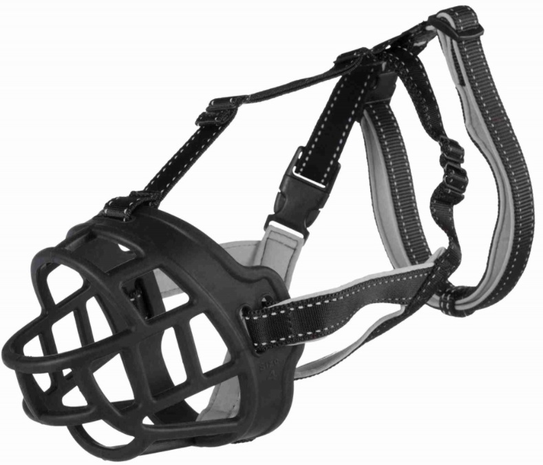 TRIXIE Silikonový náhubek FLEX S 19 cm/hlava max.18 cm černý