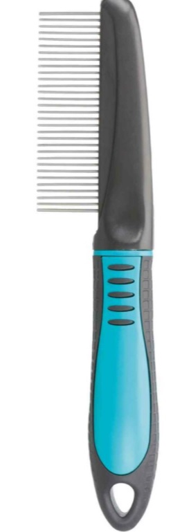 TRIXIE Plastový hřeben střední s protiskluzovou rukojetí 22 cm