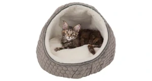 TRIXIE Plyšová jeskyně Livia 45 x 33 cm tmavošedá/krémová