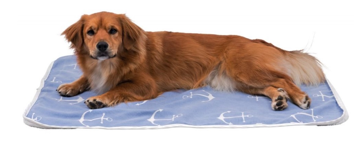 TRIXIE Deka Anchor, modrá/bílá - DOPRODEJ 150 x 100 cm