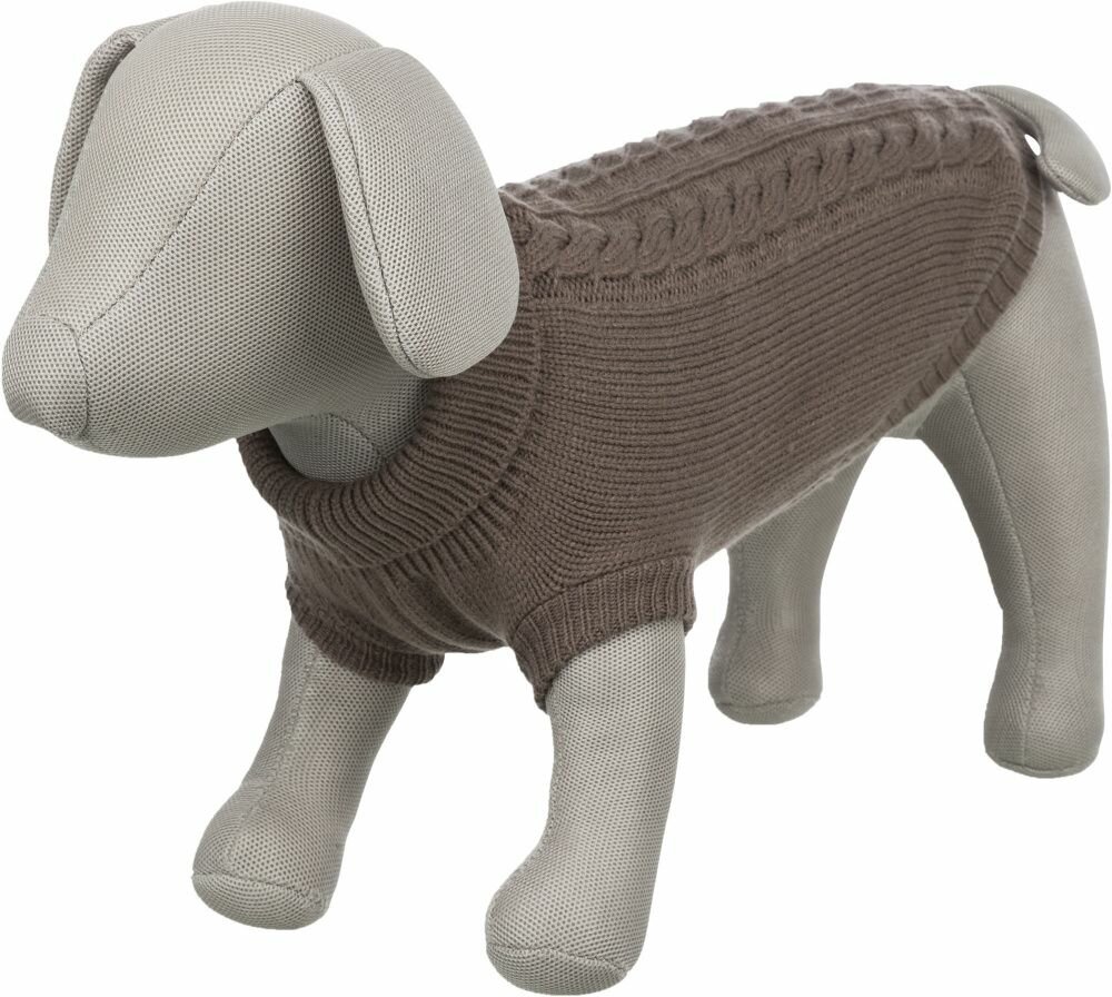 TRIXIE Svetr KENTON hnědošedá L:60cm, hruď:58cm, krk:42cm