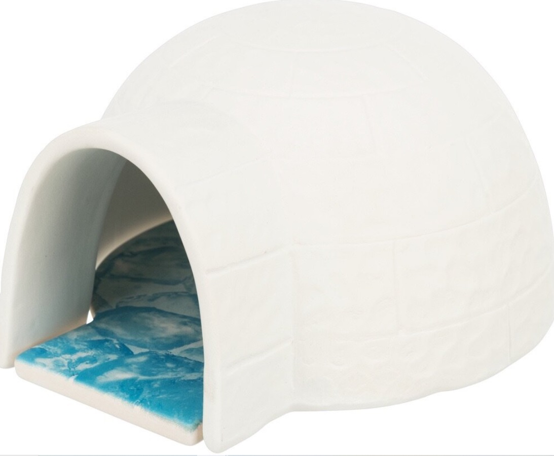 TRIXIE Igloo s chladící keramickou deskou, 13 x 9 x 15 cm, bílá