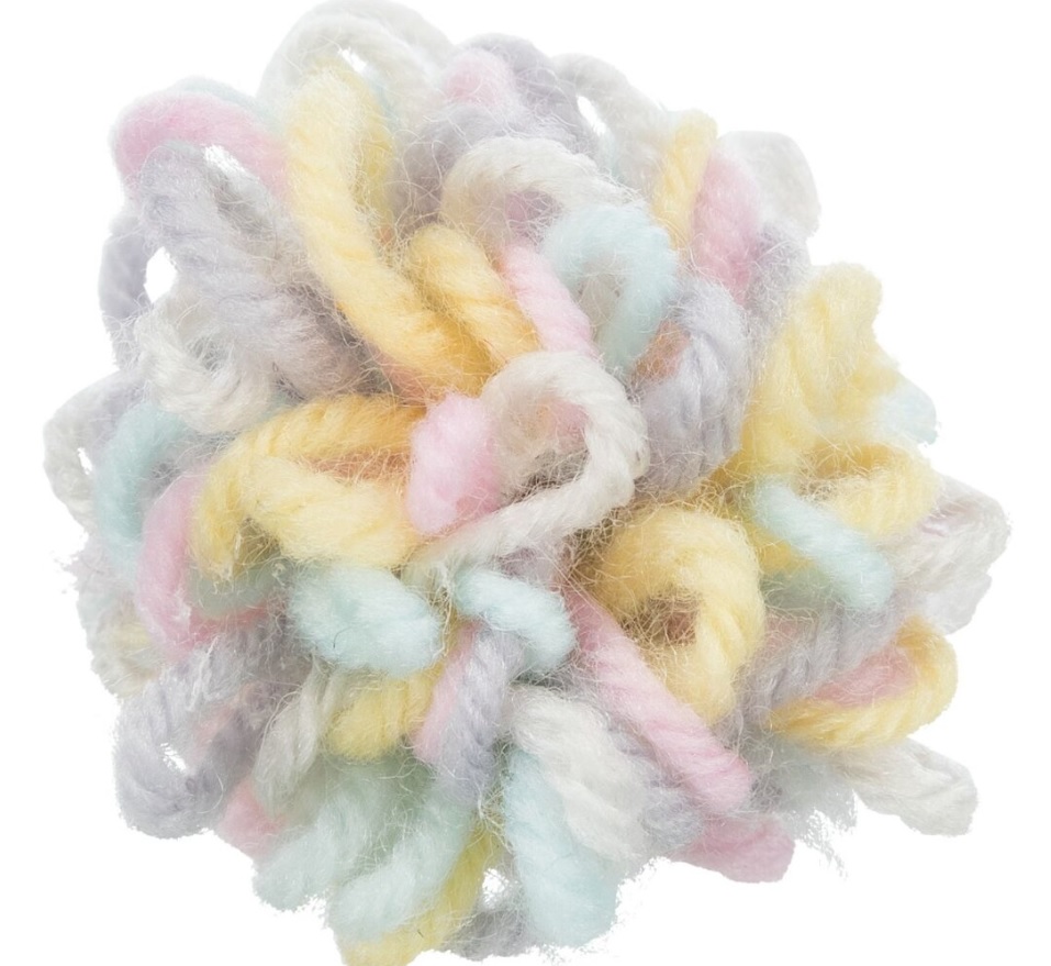 TRIXIE Klubko vlny, hračka pro kočky, polyester, ø 5 cm - DOPRODEJ