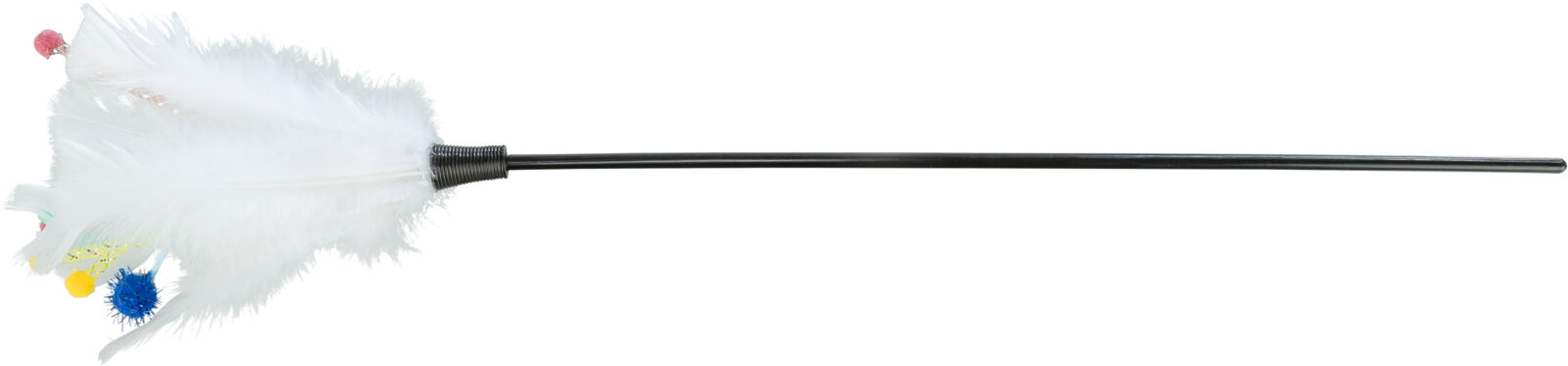 TRIXIE Škádlítko s peřím a provázky ukončené kuličkami, 41cm