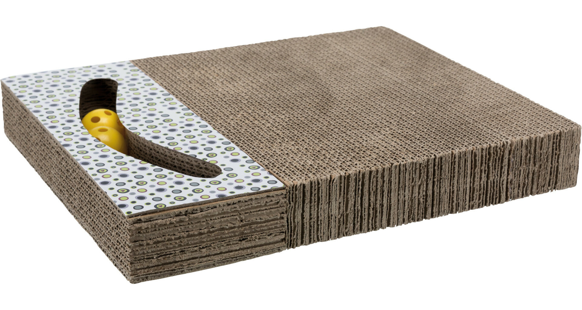 TRIXIE Škrabací karton s hračkou 38 x 30 cm bílý