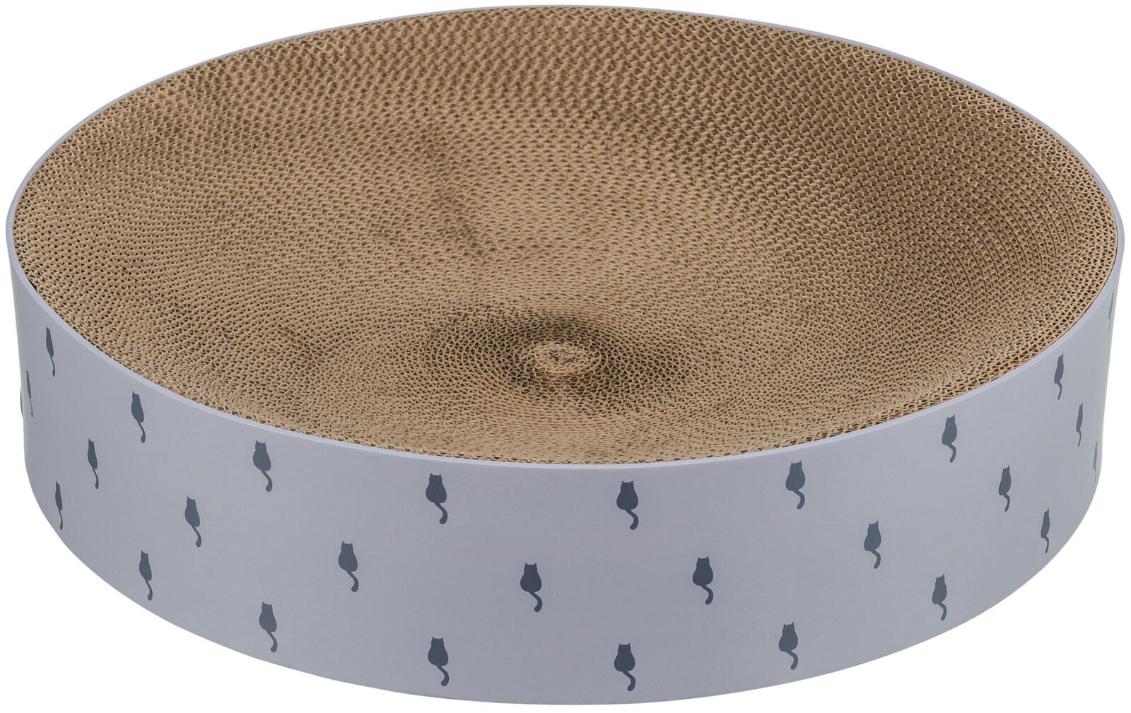 LILLY kulatý škrabací pelech s katnipem, ø 45 × 10 cm, karton, lila