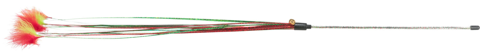TRIXIE Xmas rod  - vánoční hrací prut s peříčky a rolničkou,  31 cm