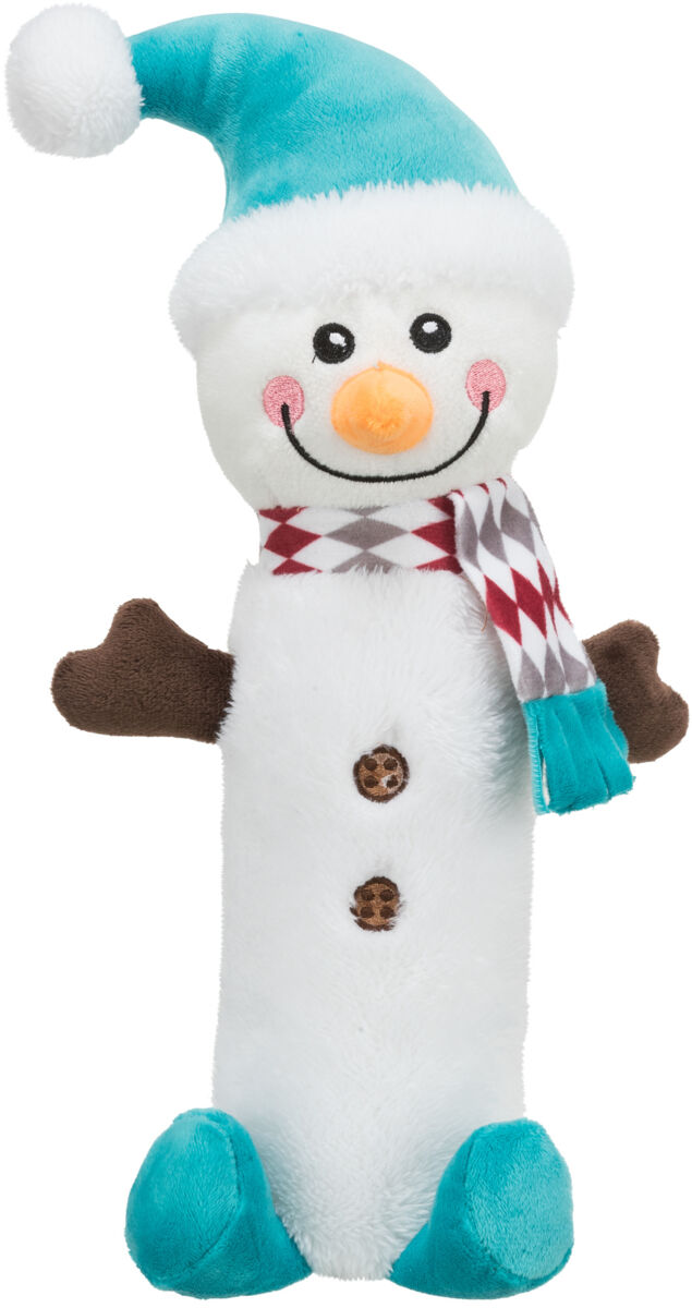 TRIXIE Xmas SNOWMAN, plyšový sněhulák s pet lahví uvnitř, 38 cm