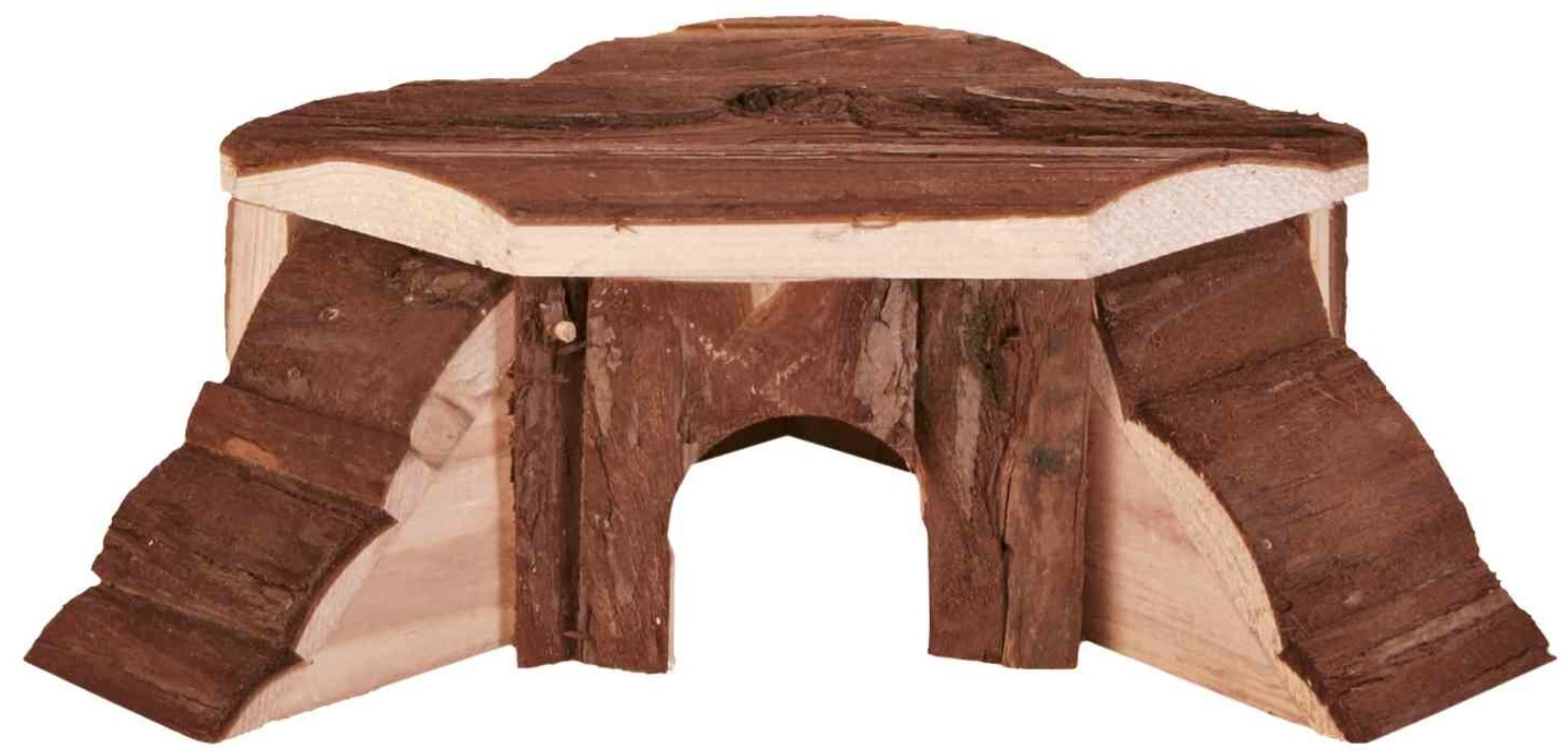 TRIXIE Dřevěný domek rohový THORDIS pro myši, křečky 21x7x19/19 cm