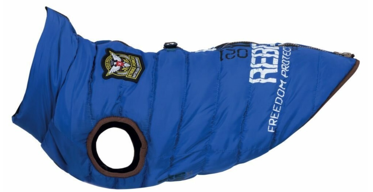 TRIXIE Obleček s postrojem Saint-Malo modrý S:33cm, hruď:48cm, krk:34cm