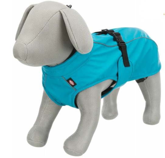 TRIXIE Pláštěnka VIMY tyrkysová S:35cm, hruď:34-46cm, krk:38cm
