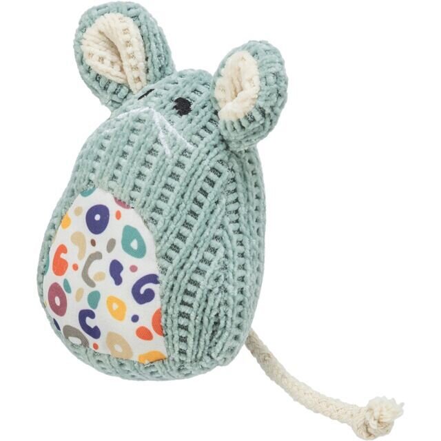 TRIXIE Myška tkaná sedící, s catnipem, 11 cm