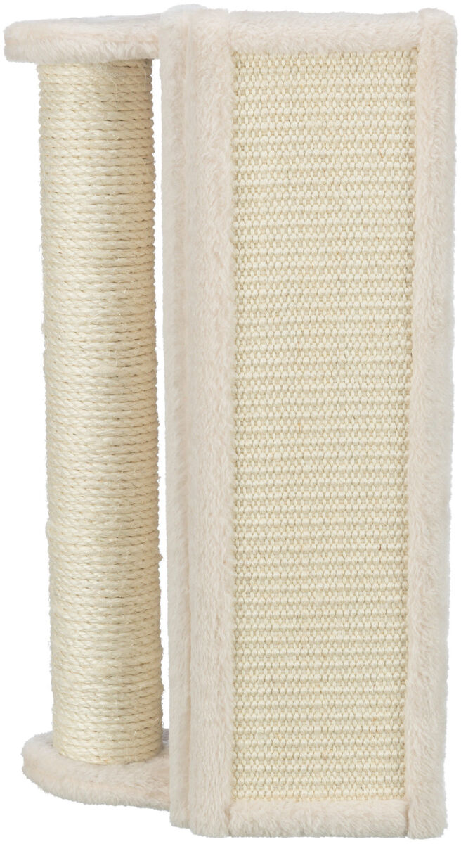 TRIXIE Škrabací rohová deska se sloupkem, 15 x 50 x 15 cm, béžová