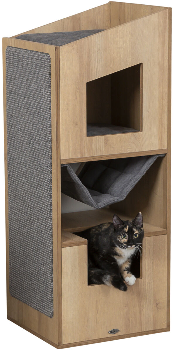 TRIXIE CityStyle škrabadlo TOWER pro kočky, 105 cm, hnědá/šedá