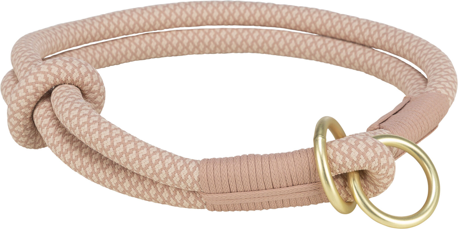 TRIXIE Soft Rope kulatý polostahovací obojek, růžová/světlerůžová L-XL: 55 cm/ 10 mm