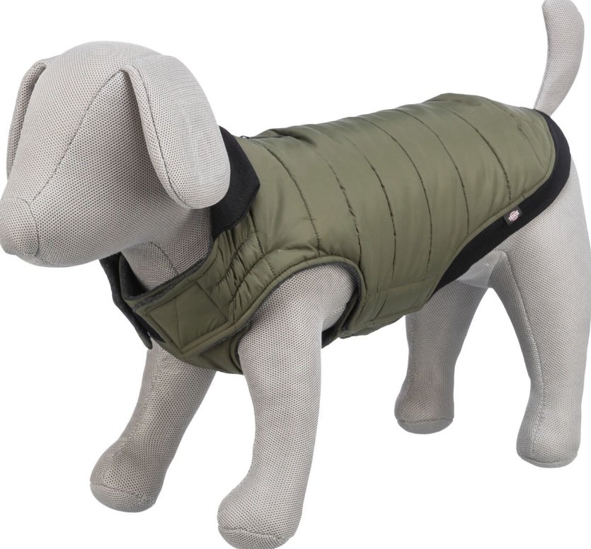 TRIXIE Prošívaná vesta ARLAY, khaki XXS:18cm, hruď:32cm, krk:24-26cm
