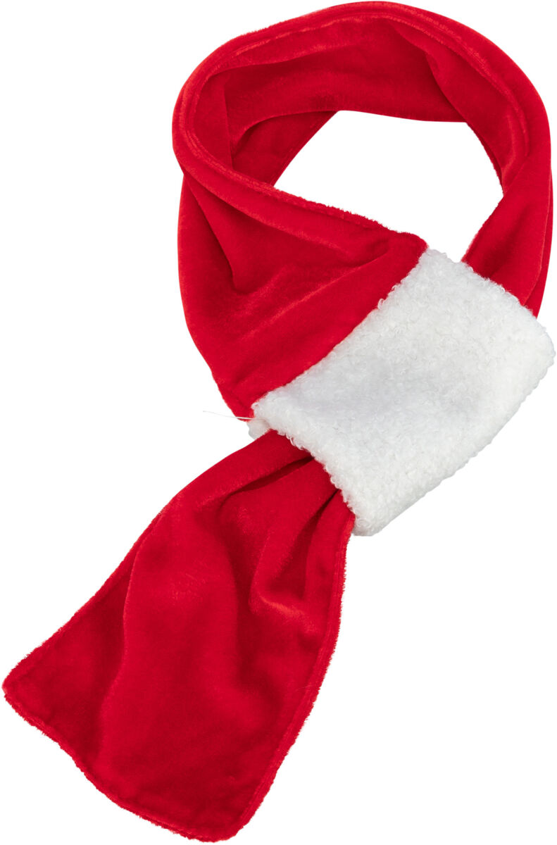 TRIXIE Xmas SCARF - vánoční sametová šála, červená/bílá 70 cm