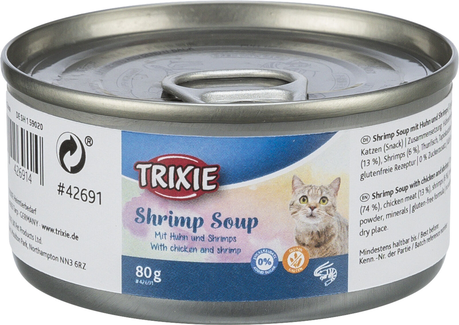 TRIXIE Shrimp Soup kuře & krevety - tekutý pamlsek pro kočky, 80 g