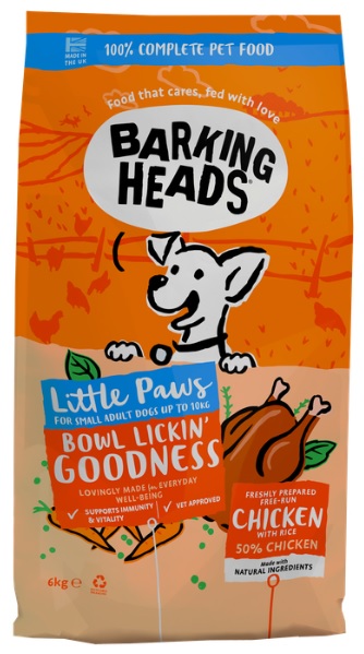 BARKING HEADS Little Paws Bowl Lickin Good Chick 6kg