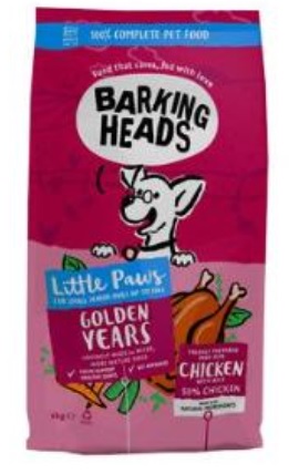 BARKING HEADS Little Paws Golden Years Chicken 6kg