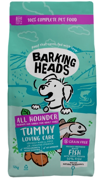 BARKING HEADS All Hounder Tummy Lovin' Care Fish 12kg