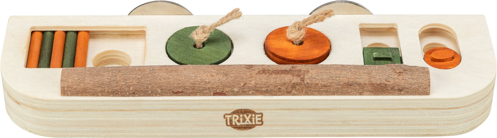 TRIXIE Aktivity hrací tác na pamlsky pro ptáky, 25 x 4 x 9 cm, dřevo