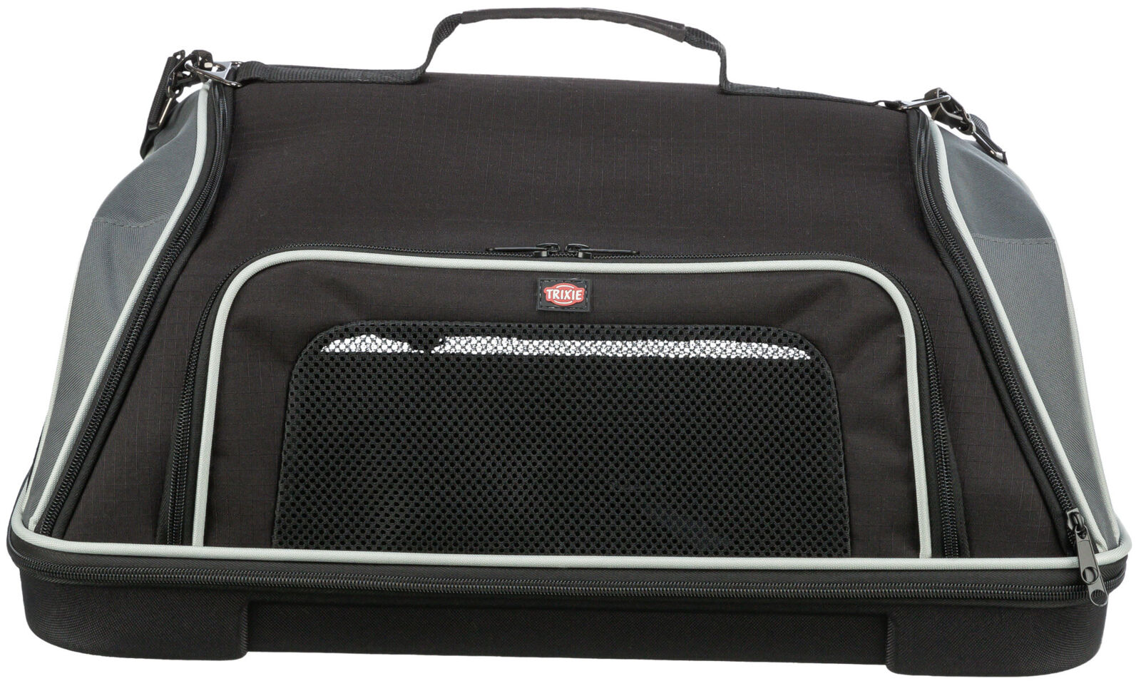 TRIXIE Letecká přepravní taška BOARDING, 55 × 23 × 40 cm, do 7 kg, černá/šedá