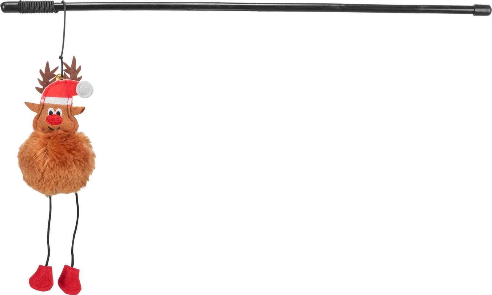 TRIXIE Xmas Reindeer Rod - vánoční hrací prut se sobem, 45 cm, plast/plyš