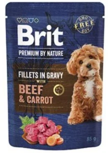 Brit Premium Dog Fillets Gravy Beef&Carrot 85g