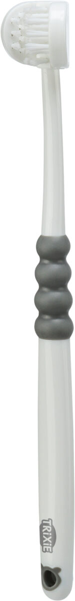 TRIXIE Tříhlavý zubní kartáček pro psy/kočky, 18 cm, bílá/šedá