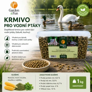 GARDEN FUN krmivo pro vodní ptáky kyblík 1kg