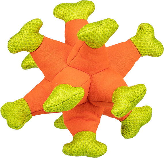 TRIXIE Aqua Toy mořský ježek, plovoucí hračka do vody, 24 cm, oranžová/zelená