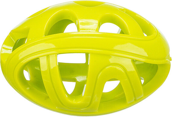 TRIXIE Honeycomb Rugby, prodyšný rygby míč,  11 cm, TPR, limetková