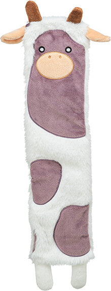 TRIXIE Be Eco kráva, recyklovaná hračka pro psy, šustící, 51 cm, polyester, bílá/fialová