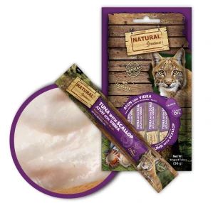 Natural Greatness Creamy DHA BRAIN, funkční pamlsek - tuňák, hřebenatka, 4 x 14 g