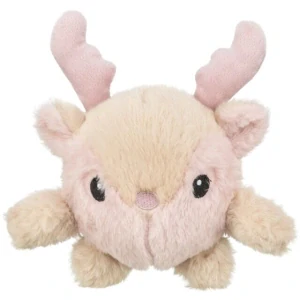 TRIXIE Vánoční sobík-kulička, 18 cm, se zvukem, plyš, krémová