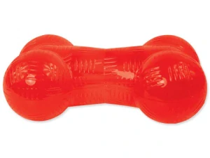Hračka DOG FANTASY Strong kost gumová červená 13,9 cm (1ks)