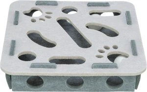 TRIXIE Interaktivní hra pro kočky Hole'n'Roll – box, ø 30 × 7.5 cm, filc, šedá