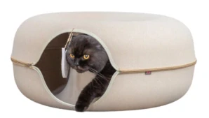 TRIXIE Filcová boudička - donut, ø 60 cm, s hračkou, béžová