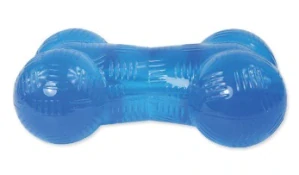 Hračka DOG FANTASY Strong kost gumová modrá 13,9 cm (1ks)