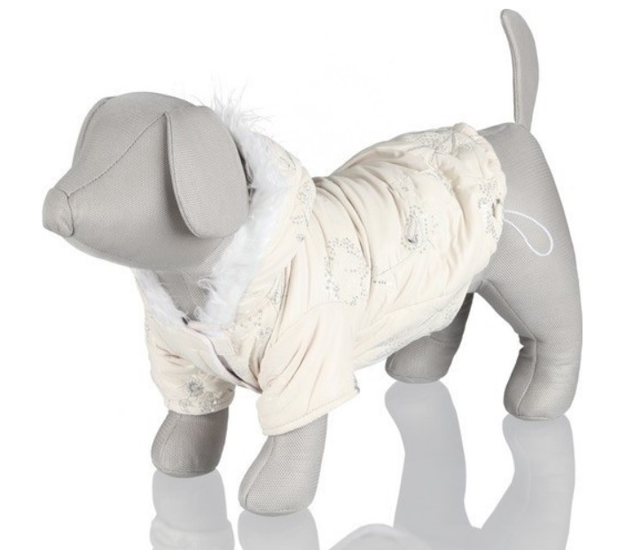 TRIXIE Bunda VICHY s výšivkou, krémová s - 40 cm