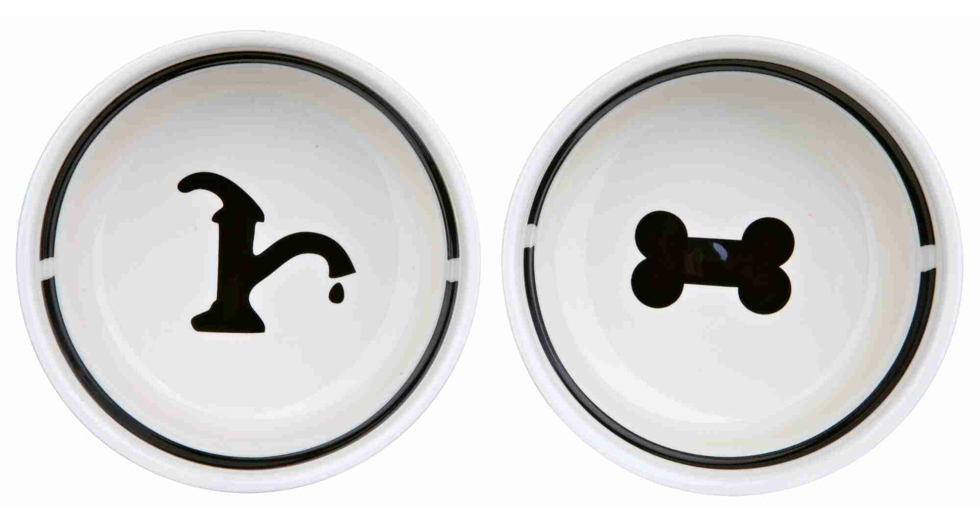 TRIXIE Set keramických misek se stojánkem 2 x 2,6 l/25 cm