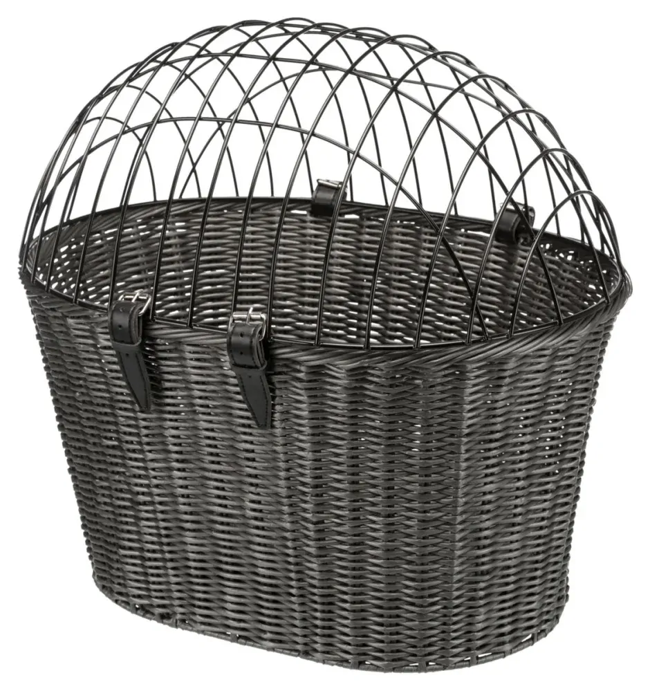 TRIXIE Transportní košík na řidítka, 44 x 34 x 41cm, antracit (max. 5kg)