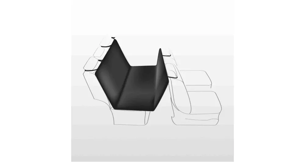 TRIXIE Autopotah nylon/flís, černý s béžovými packami 1,40 x 1,45 m