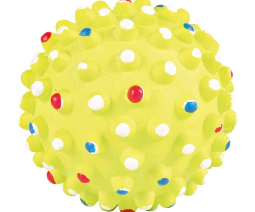 TRIXIE Neonový míč se špuntíky mechová guma 7cm