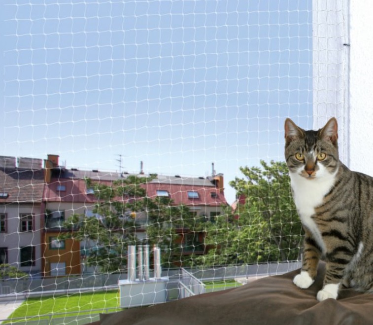 TRIXIE Ochranná síť pro kočky 2x1,5m, transparentní