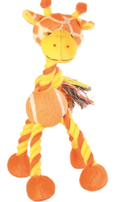 TRIXIE Žirafa/kravička s tenisovým míčem 28cm